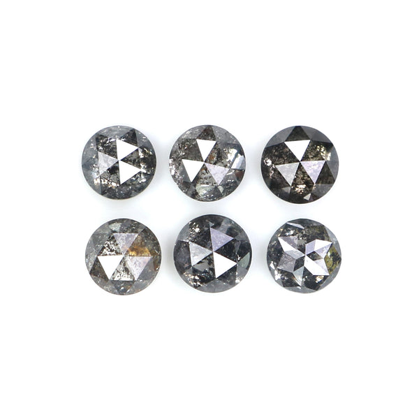 Natural Loose Round Rose Cut Diamond, Salt And Pepper Round Diamond, Natural Loose Diamond, Rose Cut Diamond, 1.16 CT Round Shape L2785
