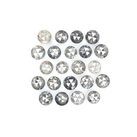 Natural Loose Round Rose Cut Diamond, Salt And Pepper Round Diamond, Natural Loose Diamond, Rose Cut Diamond, 1.34 CT Round Shape L2771