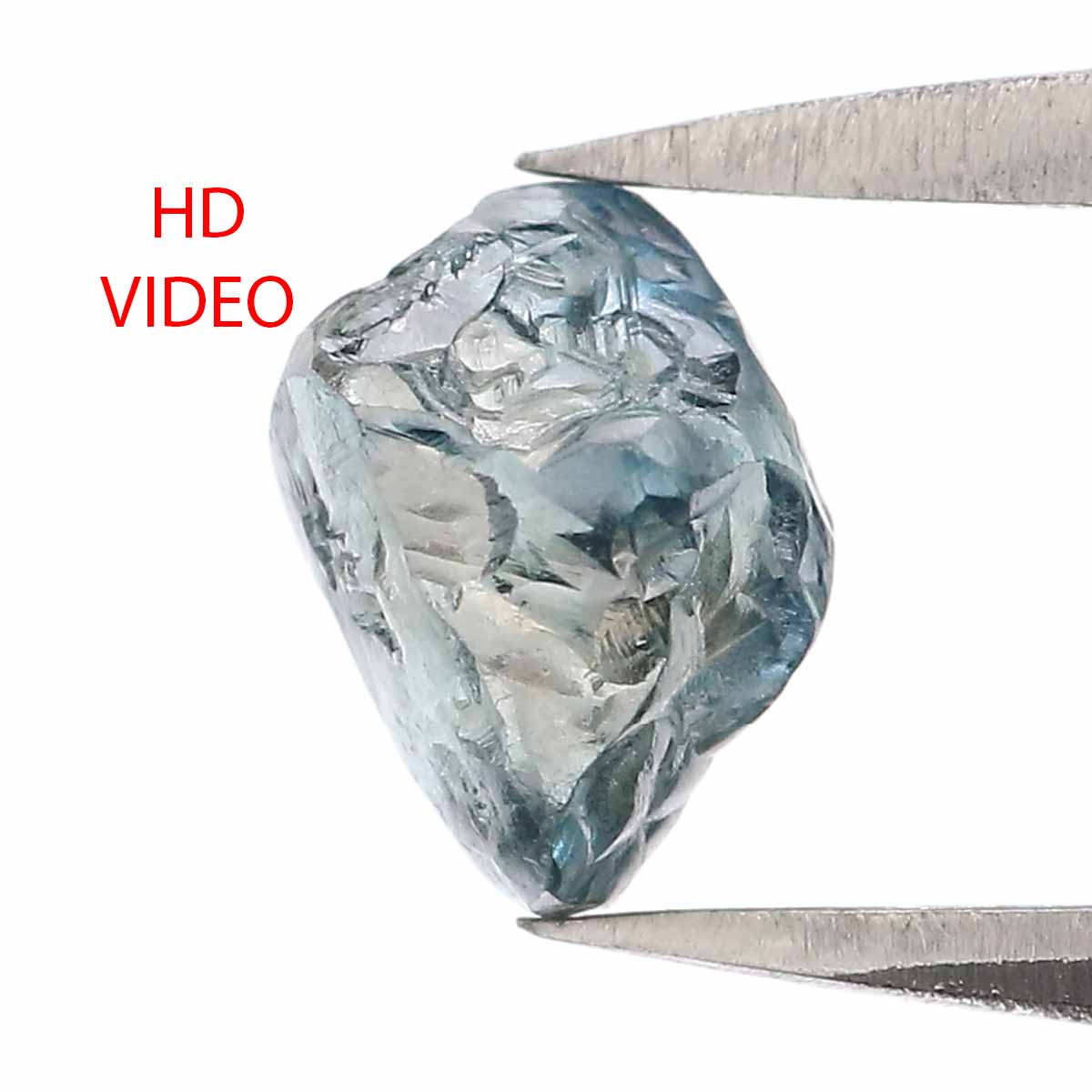 Natural Loose Rough Blue Color Diamond 1.48 CT 6.85 MM Rough Irregular Cut Diamond KDL2348