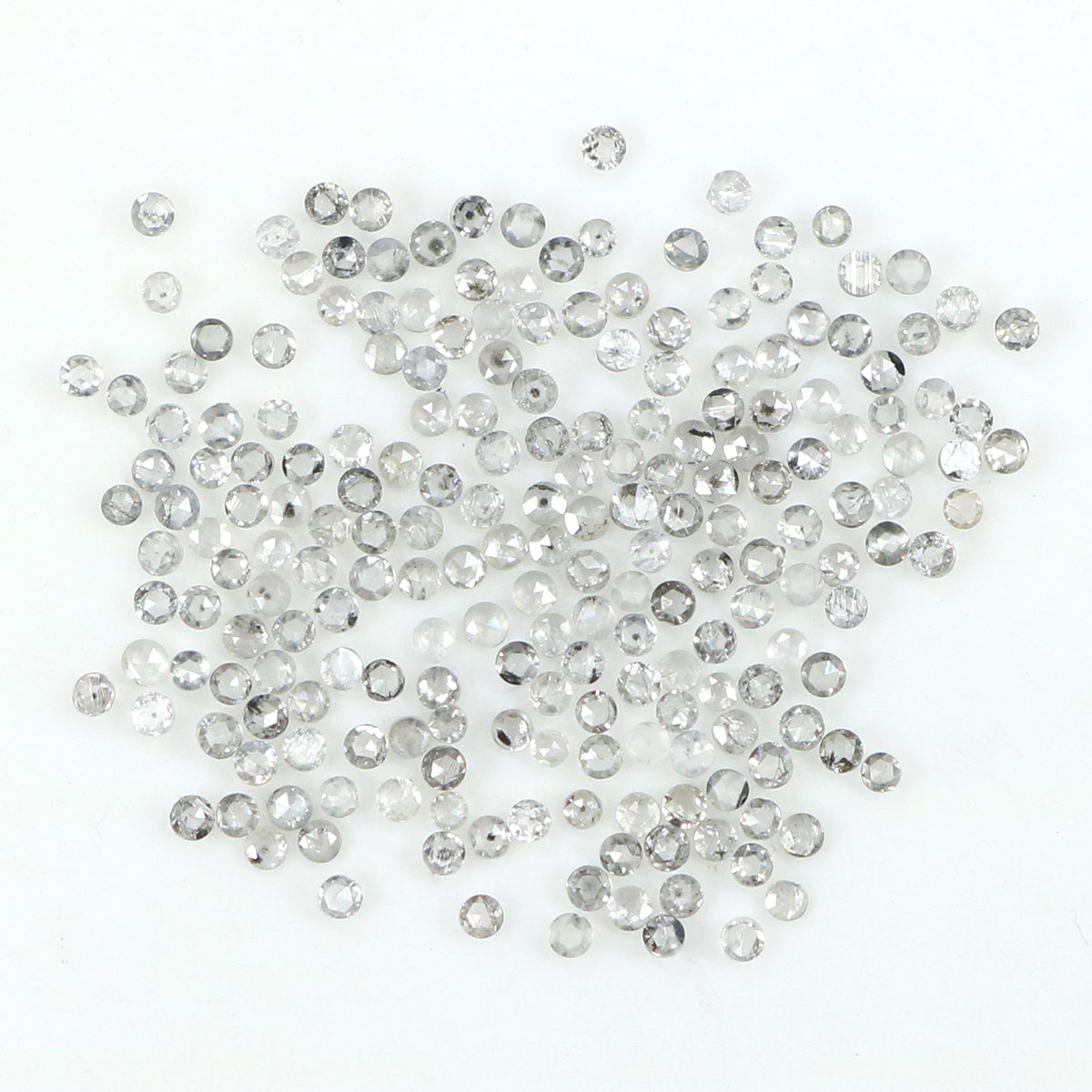 0.91 CT Natural Loose Round Shape Diamond Salt And Pepper Round Cut Diamond 1.00 MM Natural Black Grey Color Round Rose Cut Diamond LQ1816