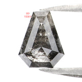 0.70 CT Natural Loose Coffin Shape Diamond Salt And Pepper Coffin Shape Diamond 6.75 MM Black Grey Color Coffin Rose Cut Diamond QL1853