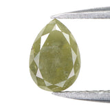 Natural Loose Pear Green Color Diamond 0.91 CT 7.65 MM Pear Shape Rose Cut Diamond L9937