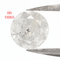 Natural Loose Round White Milky Color Diamond 0.55 CT 5.40 MM Round Shape Brilliant Cut Diamond L7401