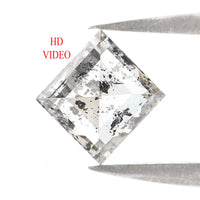 Natural Loose Kite Diamond, Salt And Pepper Kite Diamond, Natural Loose Diamond, Kite Rose Cut Diamond, Kite Cut, 0.96 CT Kite Shape KDL2757
