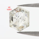 Natural Loose Hexagon Diamond White - J Color 1.12 CT 6.84 MM Hexagon Shape Rose Cut Diamond KDL2683