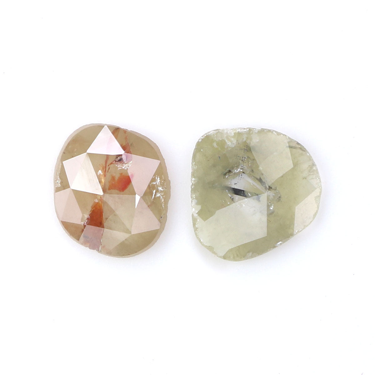0.96 CT Natural Loose Slice Shape Diamond Brown Color Slice Cut Diamond 6.10 MM Natural Loose Grey Color Slice Irregular Cut Diamond LQ2240