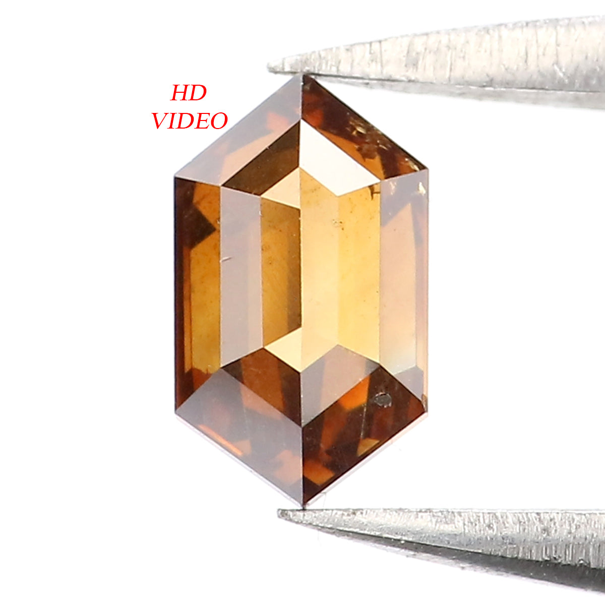 Natural Loose Hexagon Brown Color Diamond 0.47 CT 6.65 MM Hexagon Shape Rose Cut Diamond L1830