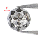 Natural Loose Round Rose Cut Diamond, Salt And Pepper Round Diamond, Natural Loose Diamond, Rose Cut Diamond, 0.51 CT Round Shape KDL2778