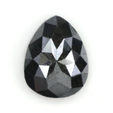 Natural Loose Pear Salt And Pepper Diamond Black Color 1.62 CT 9.20 MM Pear Shape Rose Cut Diamond L8350