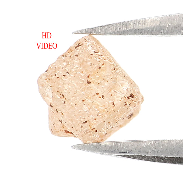 Natural Loose Rough Brown Grey Color Diamond 1.14 CT 5.10 MM Rough Shape Rose Cut Diamond KR1259