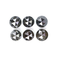 Natural Loose Round Rose Cut Salt And Pepper Diamond Black Grey Color 1.13 CT 3.16 MM Round Rose Cut Shape Diamond KR2557