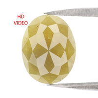 Natural Loose Oval Yellow Color Diamond 2.59 CT 10.55 MM Oval Shape Rose Cut Diamond L2430