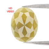 Natural Loose Oval Yellow Color Diamond 2.59 CT 10.55 MM Oval Shape Rose Cut Diamond L2430