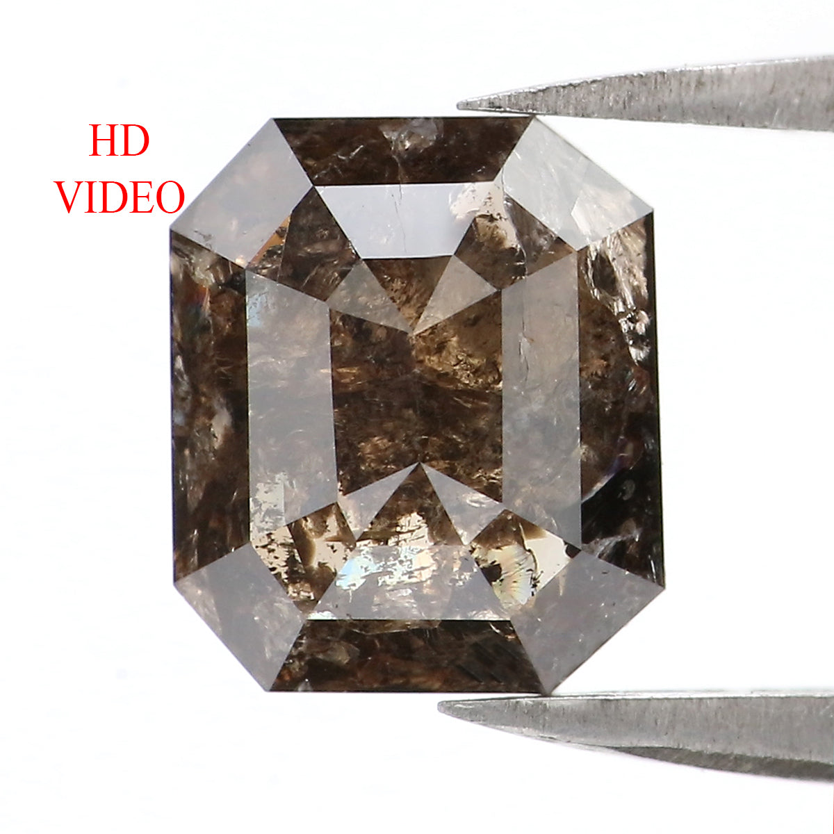 1.78 CT Natural Loose Radiant Shape Diamond Brown Color Radiant Cut Diamond 8.50 MM Natural Brown Diamond Radiant Rose Cut Diamond LQ7523