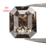 Natural Loose Radiant Diamond Brown Color 1.78  CT 8.50 MM Radiant Shape Rose Cut Diamond L7523