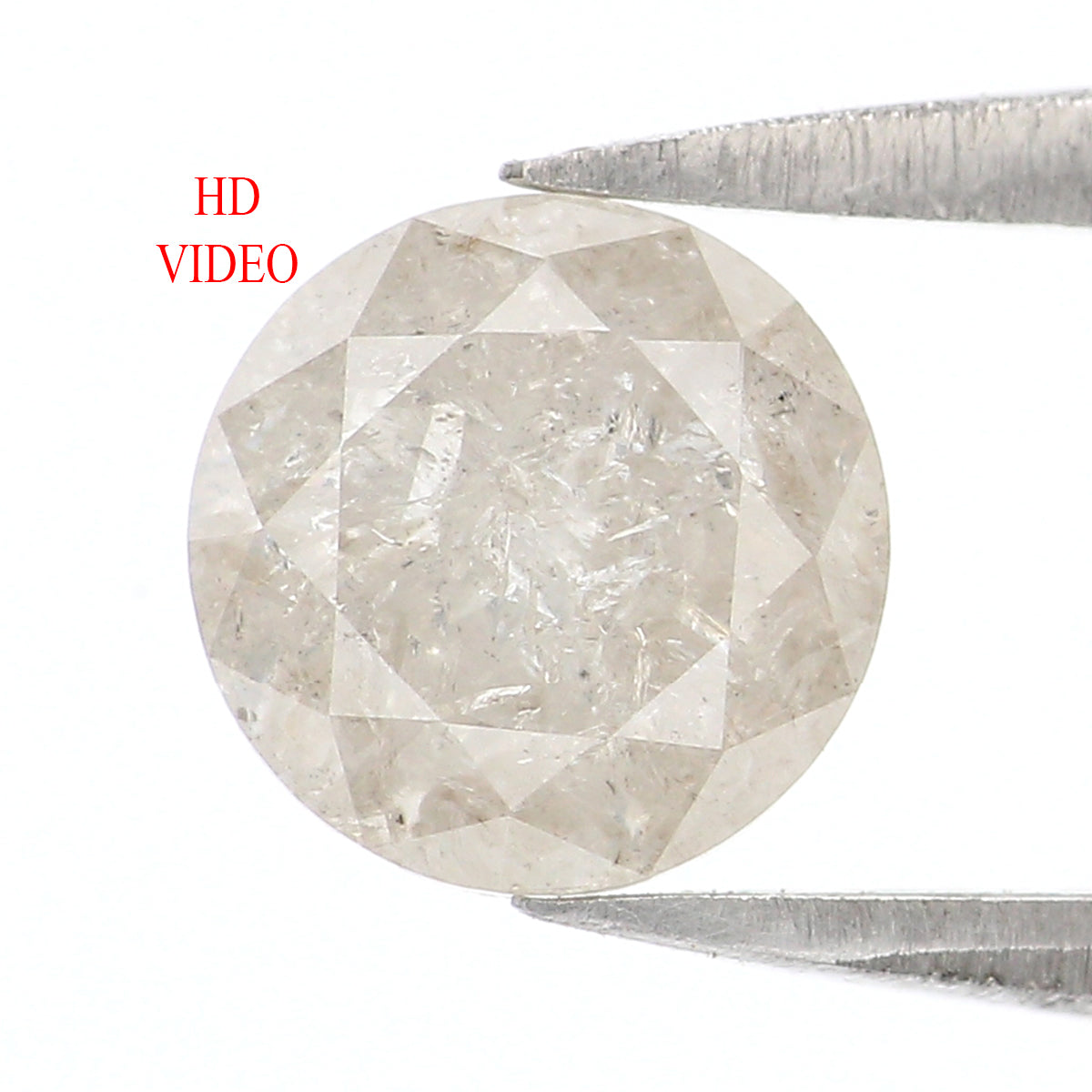 1.38 Ct Natural Loose Round Shape Diamond Grey Color Round Cut Diamond 6.50 MM Natural Loose Grey Color Round Brilliant Cut Diamond LQ8212
