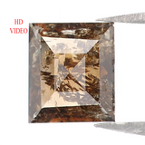 Natural Loose Square Diamond Brown Color 1.10 CT 7.10 MM Square Shape Rose Cut Diamond L7435