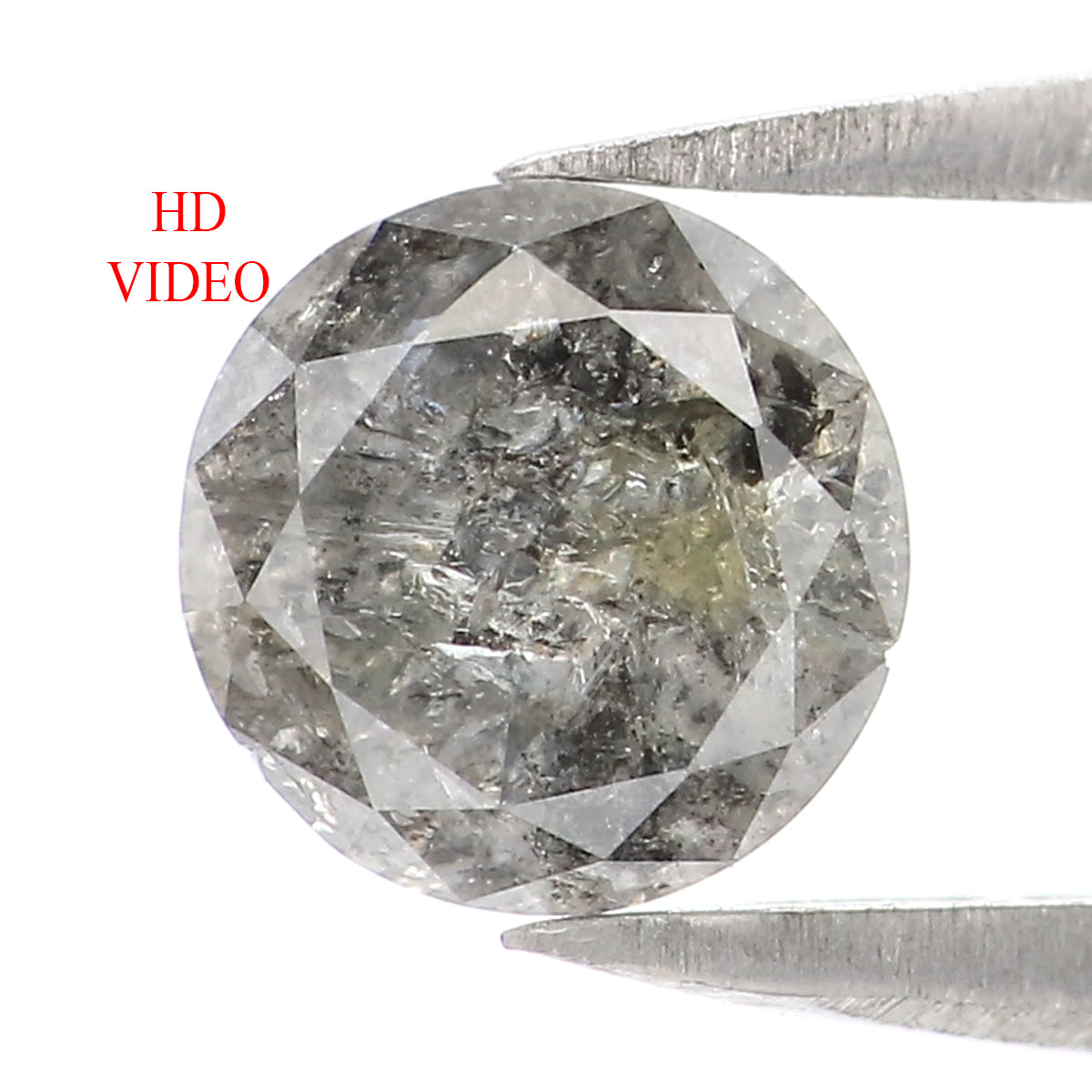 0.96 CT Natural Loose Round Shape Diamond Salt And Pepper Round Cut Diamond 6.00 MM Natural Loose Diamond Round Brilliant Cut Diamond LQ2031