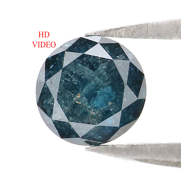 Natural Loose Round Blue Color Diamond 0.81 CT 5.50 MM Round Shape Brilliant Cut Diamond L8753