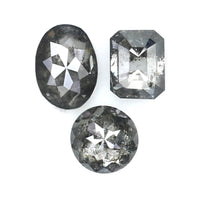 Natural Loose Mix Shape Salt And Pepper Diamond Black Grey Color 0.94 CT 4.10 MM Mix Shape Shape Rose Cut Diamond L195