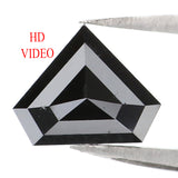 Natural Loose Shield Black Color Diamond 2.08 CT 7.55 MM Shield Shape Rose Cut Diamond L9188