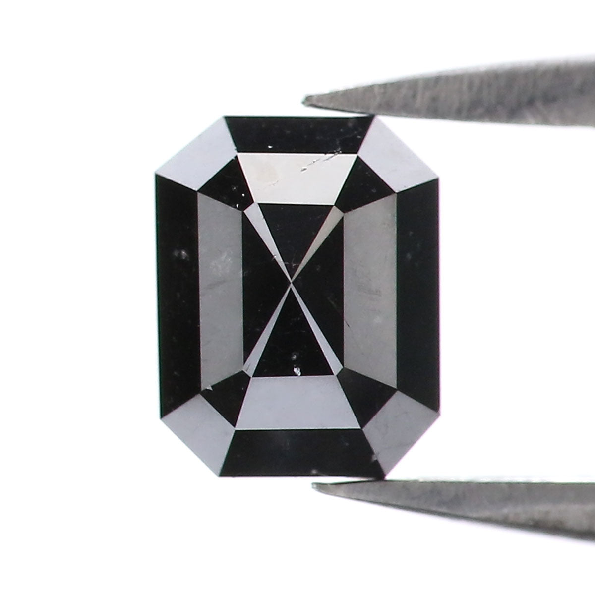 1.07 CT Natural Loose Emerald Shape Diamond Black Color Emerald Cut Diamond 6.25 MM Natural Loose Emerald Shape Rose Cut Diamond QL2217