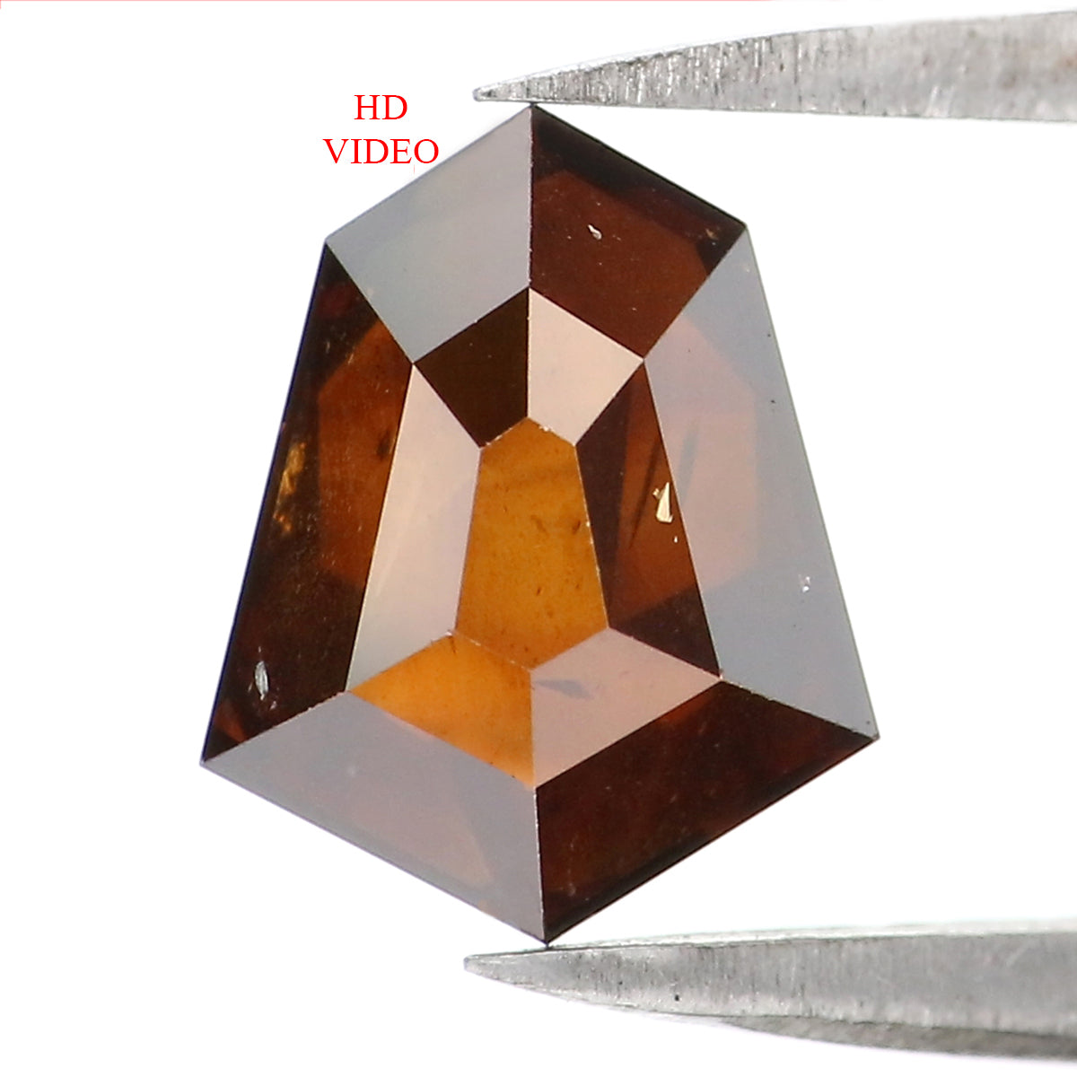 Natural Loose Shield Brown Color Diamond 1.29 CT 8.25 MM Shield Shape Rose Cut Diamond KDL1796