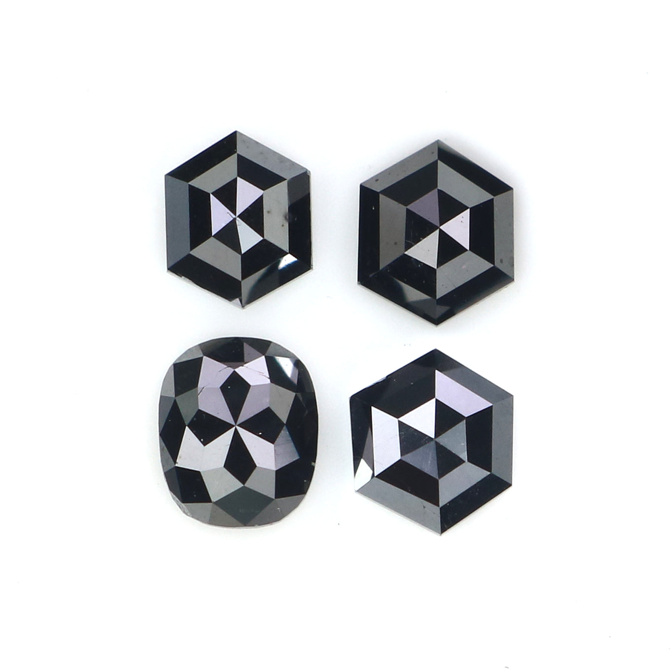 1.02 CT Natural Loose Mix Shape Diamond Black Color Mix Shape Diamond 4.70 MM Natural Loose Black Color Mix Shape Rose Cut Diamond QL2688