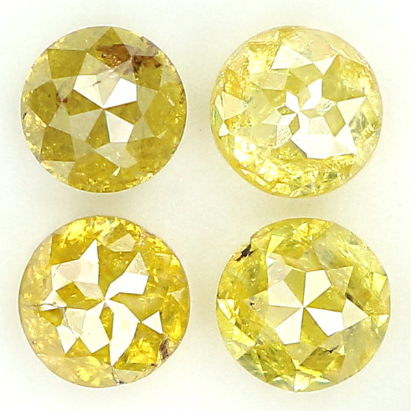 Natural Loose Rose Cut Yellow Color Diamond 1.17 CT 3.55 MM Rose Cut Shape Diamond L1015