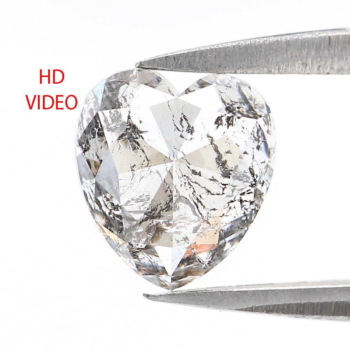 Natural Loose Heart Diamond White - G Color 1.54 CT 7.09 MM Heart Shape Rose Cut Diamond KDL2598