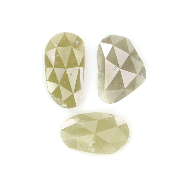 Natural Loose Slice Grey Color Diamond 2.28 CT 9.80 MM Slice Shape Rose Cut Diamond L2635