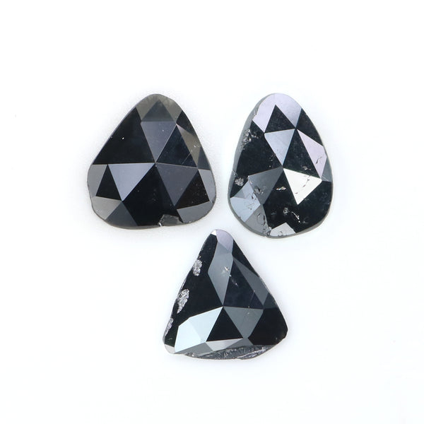 Natural Loose Slice Black Color Diamond 1.27 CT 8.04 MM Slice Shape Rose Cut Diamond L2614