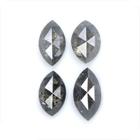 Natural Loose Marquise Salt And Pepper Diamond Black Grey Color 1.16 CT 4.65 MM Marquise Shape Rose Cut Diamond KDL8835