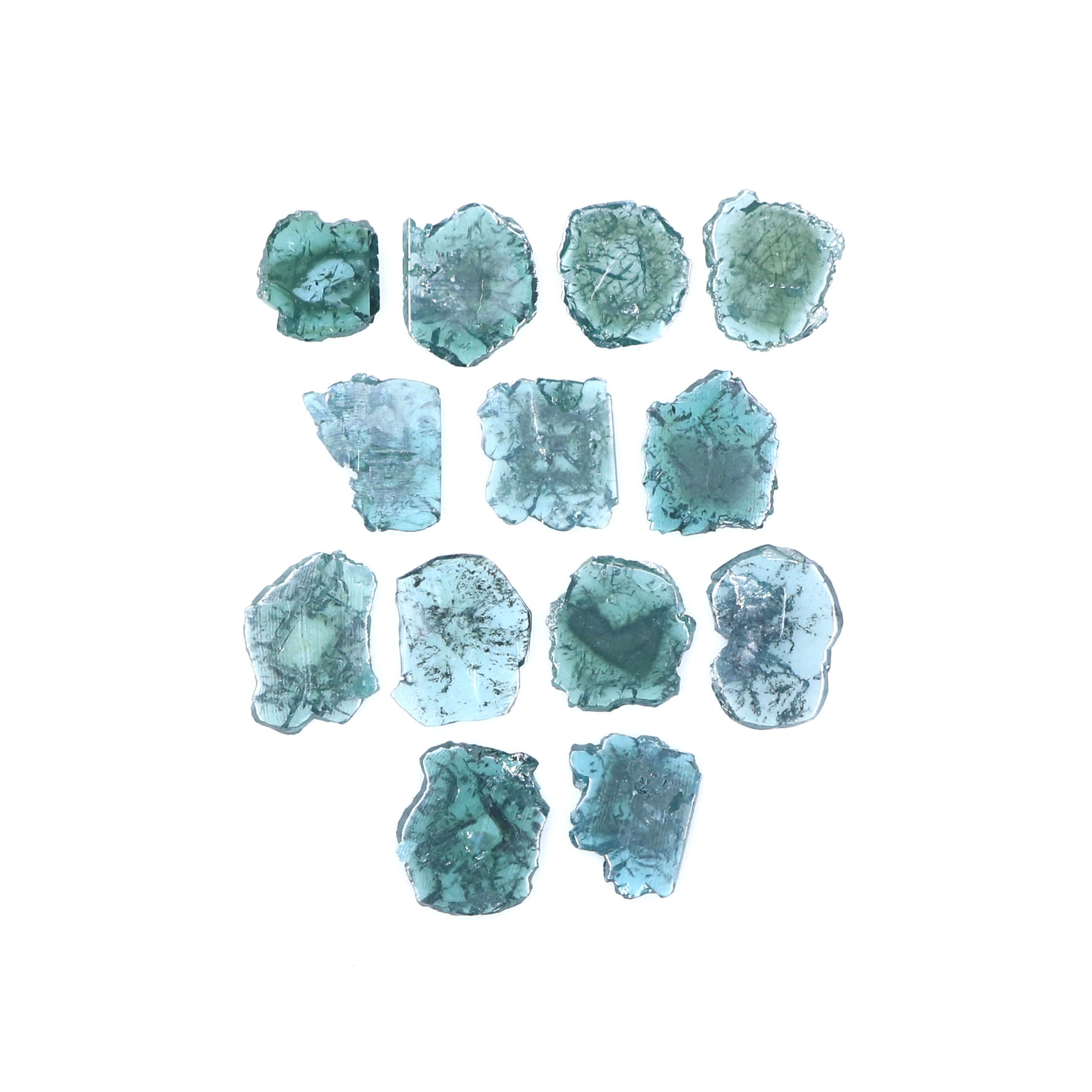 2.75 CT Natural Loose Slice Shape Diamond Blue Color Slice Cut Diamond 5.00 MM Natural Loose Blue Diamond Slice Irregular Cut Diamond LQ9178