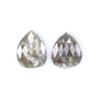 Natural Loose Pear Diamond Grey Color 1.60 CT 7.60 MM Pear Shape Rose Cut Diamond L6974