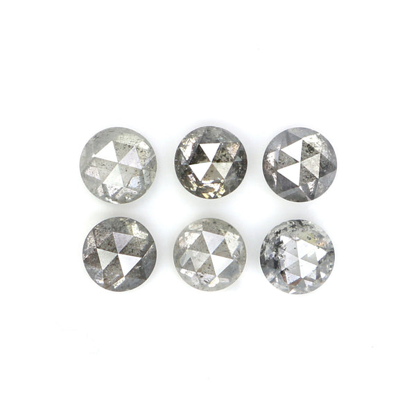 Natural Loose Round Rose Cut Diamond, Salt And Pepper Round Diamond, Natural Loose Diamond, Rose Cut Diamond, 0.97 CT Round Shape KR2651