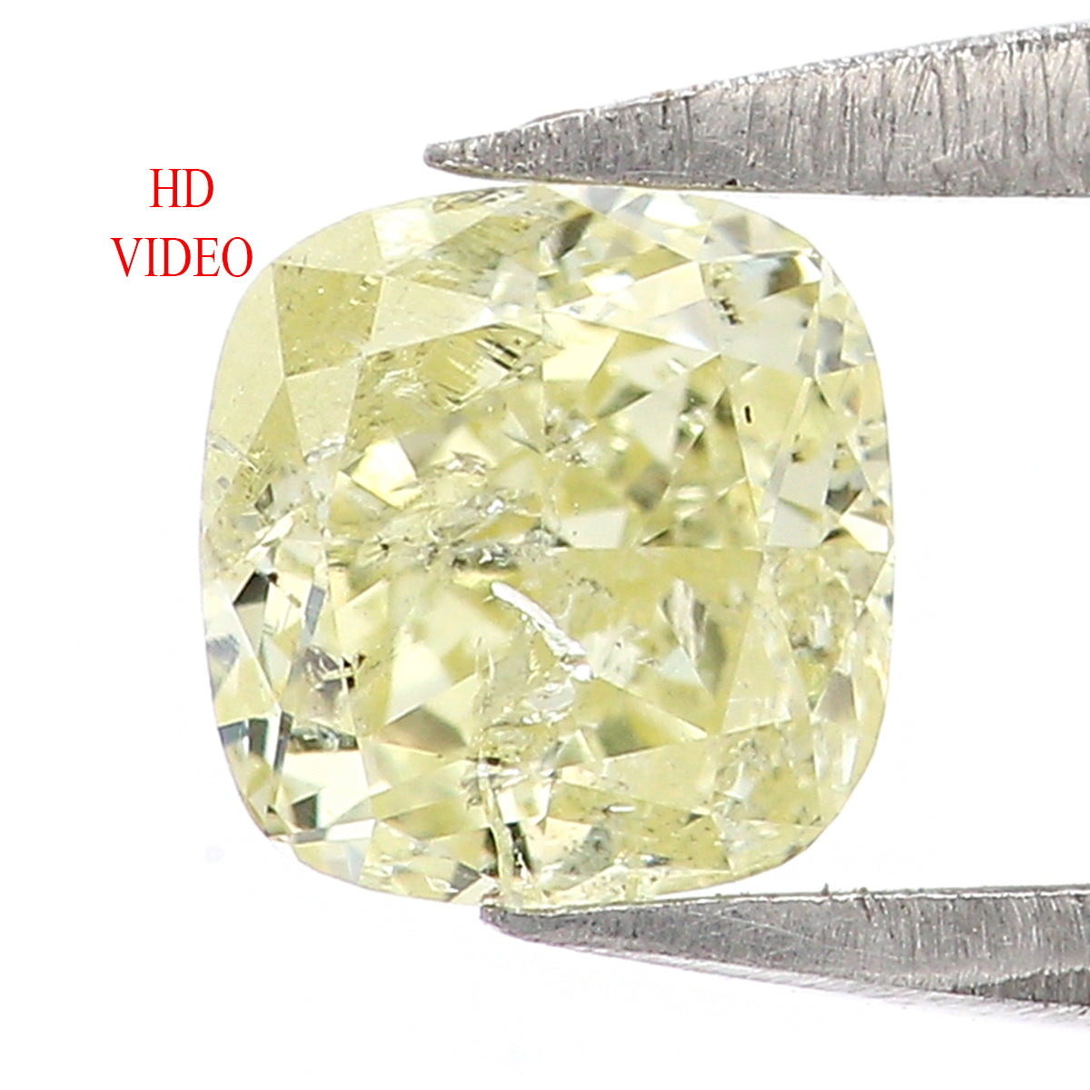0.58 CT Natural Loose Cushion Shape Diamond Fancy Yellow Color Cushion Diamond 4.70 MM Natural Loose Cushion Brilliant Cut Diamond LQ6355