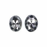 Natural Loose Oval Diamond, Salt And Pepper Oval Diamond, Natural Loose Diamond, Oval Rose Cut Diamond, 0.48 CT Oval Shape Diamond L2764