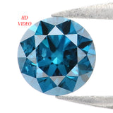 Natural Loose Round Blue Color Diamond 0.43 CT 4.70 MM Round Brilliant Cut Diamond L1834