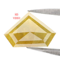 Natural Loose Shield Yellow Color Diamond 2.04 CT 6.55 MM Shield Shape Rose Cut Diamond L9860