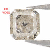 Natural Loose Radiant Yellow Grey Color Diamond 0.50 CT 4.40 MM Radiant Shape Rose Cut Diamond KR851