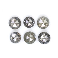 Natural Loose Rose Cut Salt And Pepper Diamond Black Grey Color 1.17 CT 3.25 MM Rose Cut Shape Diamond L988