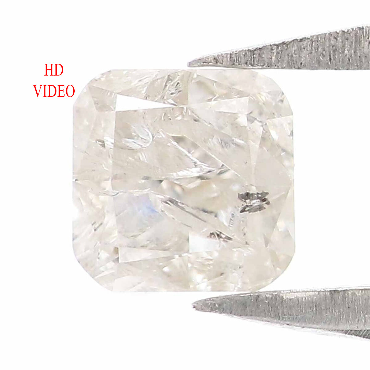 Natural Loose Cushion Yellow Grey Color Diamond 0.36 CT 3.90 MM Cushion Shape Rose Cut Diamond KR1811