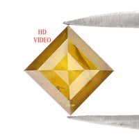 Natural Loose Kite Diamond Yellow Color 0.57 CT 6.70 MM Kite Shape Rose Cut Diamond L9634