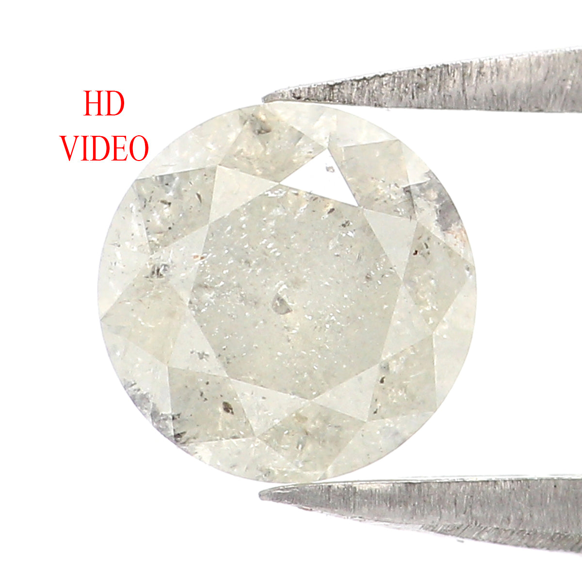 Natural Loose Round Milky Grey Color Diamond 1.05 CT 6.20 MM Round Shape Brilliant Cut Diamond L5880