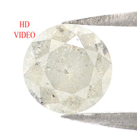 Natural Loose Round Milky Grey Color Diamond 1.05 CT 6.20 MM Round Shape Brilliant Cut Diamond L5880