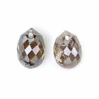 Natural Loose briolette Brown Color Diamond 0.99 CT 4.70 MM Drop Shape Rose Cut Diamond L178