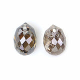 Natural Loose briolette Brown Color Diamond 0.99 CT 4.70 MM Drop Shape Rose Cut Diamond L178