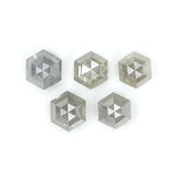 Natural Loose Hexagon Diamond Grey Color 1.01 CT 3.10 MM Hexagon Shape Rose Cut Diamond KDK1837