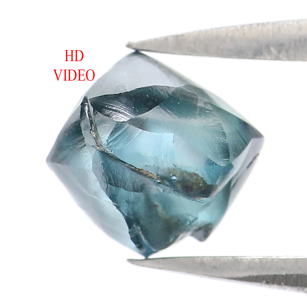 Natural Loose Rough Blue Color Diamond 1.34 CT 6.25 MM Rough Irregular Cut Diamond KDL2301